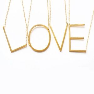 Never Fade Letter A initial necklace for women